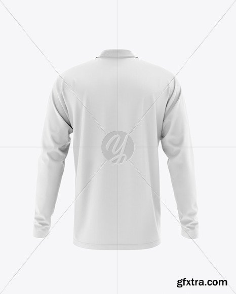 Men\'s Raglan Long Sleeve Polo Shirt Mockup 47308