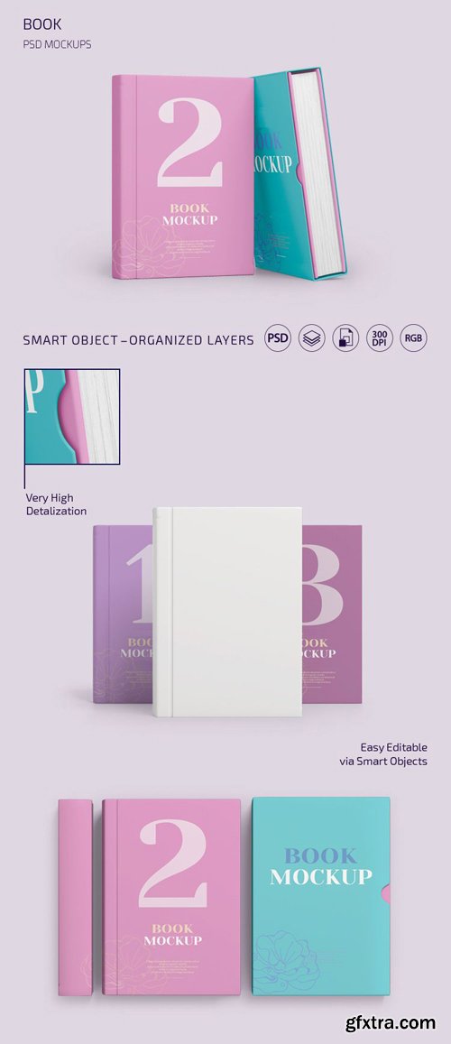 3 Books PSD Mockups Templates 3 Books PSD Mockups Templates
