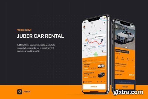 JUBER - Car rental mobile UI Kit