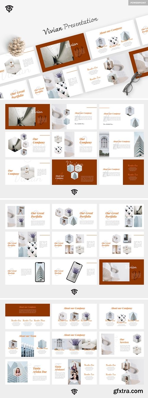Vivian Creative Powerpoint, Keynote and Google Slides Templates