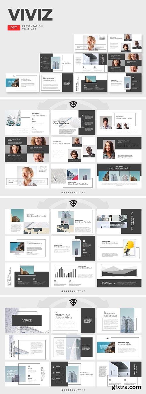 Viviz Marketing Powerpoint, Keynote and Google Slides Templates