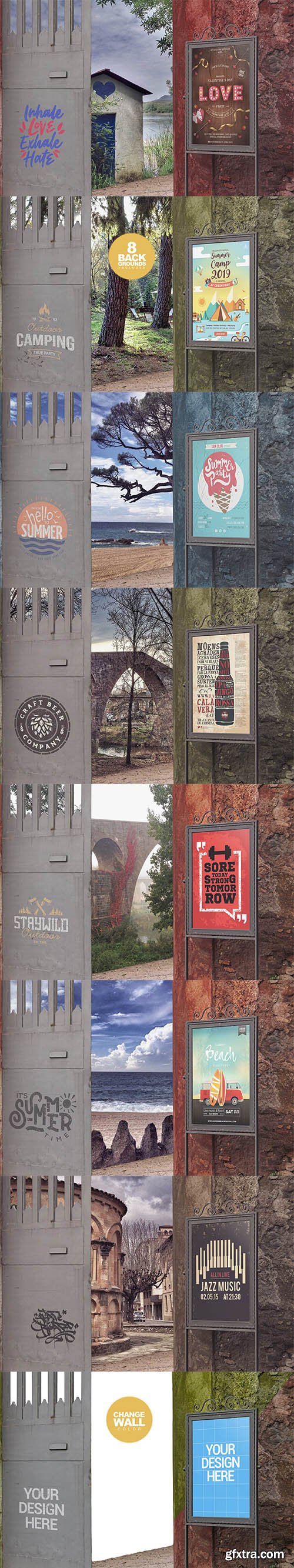 Entrance Backgrounds Poster Mockup Entrance Backgrounds Poster Mockup