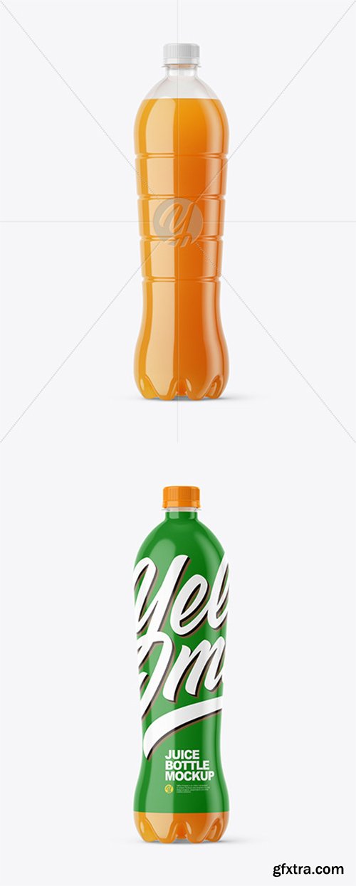 1,5L Carrot Juice Bottle Mockup 45434 1,5L Carrot Juice Bottle Mockup 45434