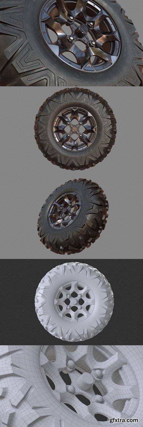 4x4 ATV Wheel – 3D Model