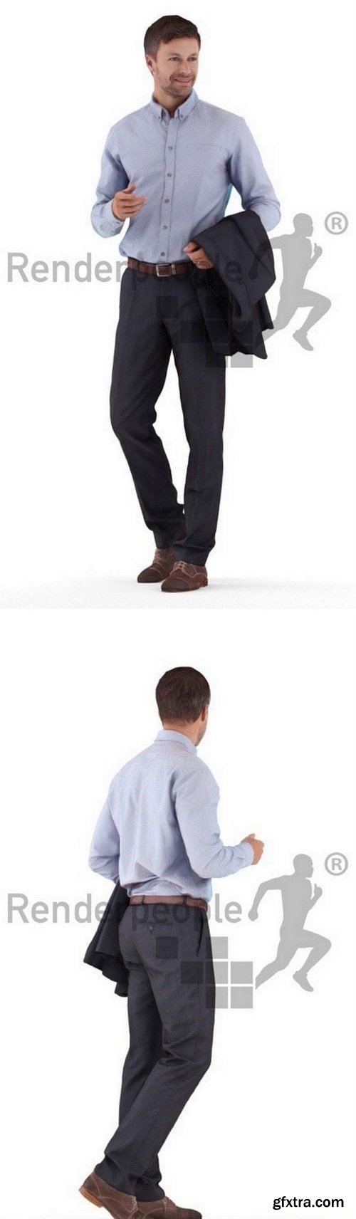 Elegant Man #3 Body scanned 3d model