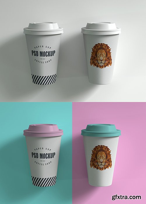 Two Paper Cups Mockup 238444307