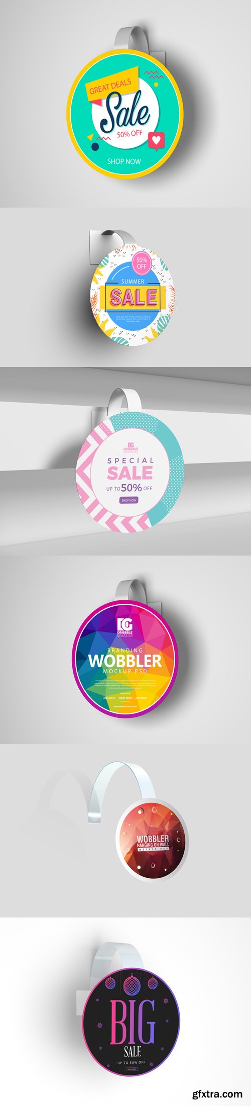 5 Advertising Wobbler PSD Mockups