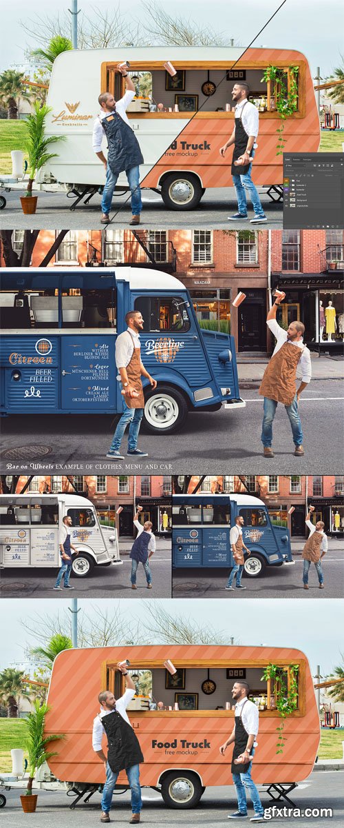 Food Truck PSD Mockup