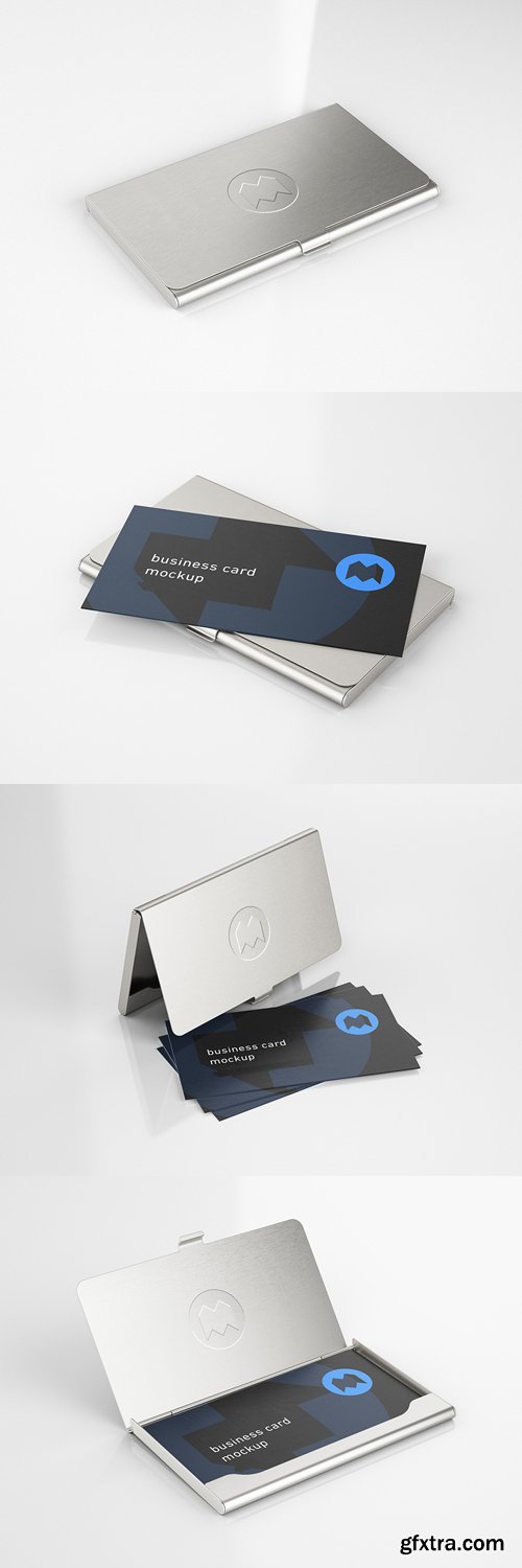 Business Card in Holder PSD Mockup