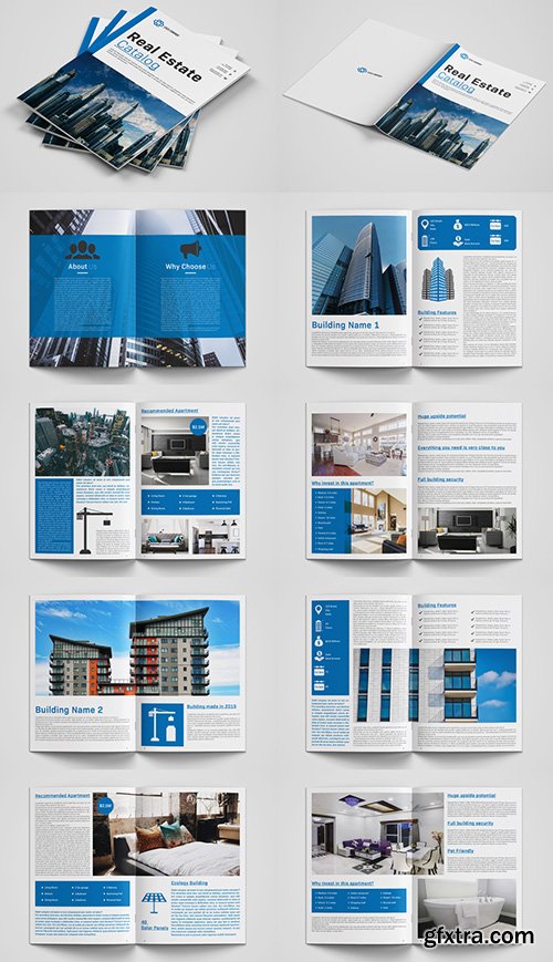 Real Estate Brochure Layout with Blue Accents 227548608 Real Estate Brochure Layout with Blue Accents 227548608
