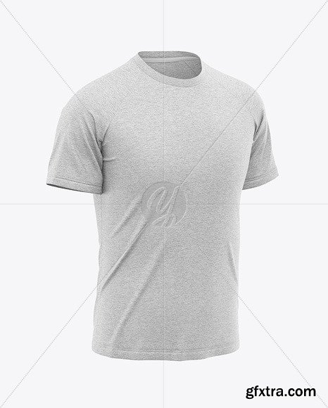 Men’s Heather Raglan T-Shirt Mockup 47387