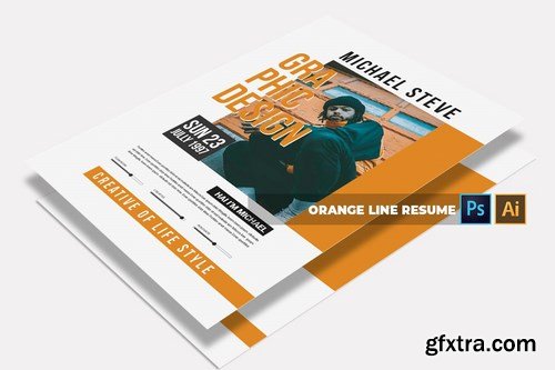 Orange Line  CV & Resume