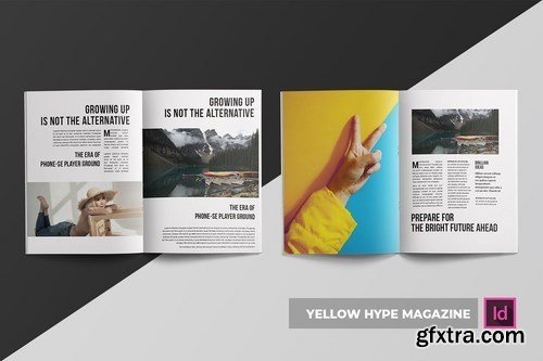 Yellow Hype Magazine Template