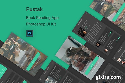 Pustak - Book Reading UI Kit for Photoshop Pustak - Book Reading UI Kit for Photoshop