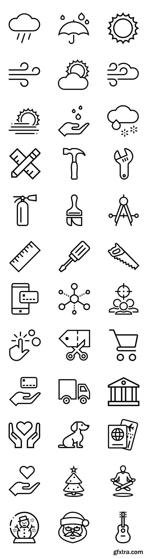 250+ Lineal Icons Set