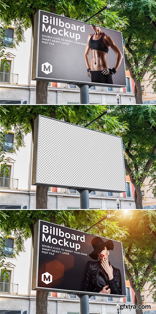 Large Horizontal Billboard in Outdoor Landscape Mockup 278601298