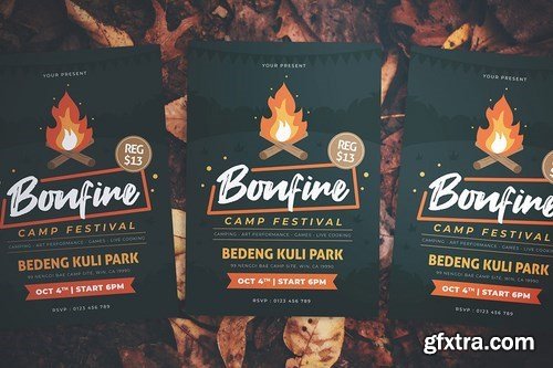 Autumn Bonfire Festival Flyer