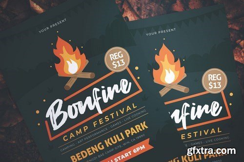 Autumn Bonfire Festival Flyer
