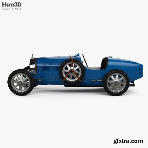 Bugatti Type 35 with HQ interior 1924 3D model