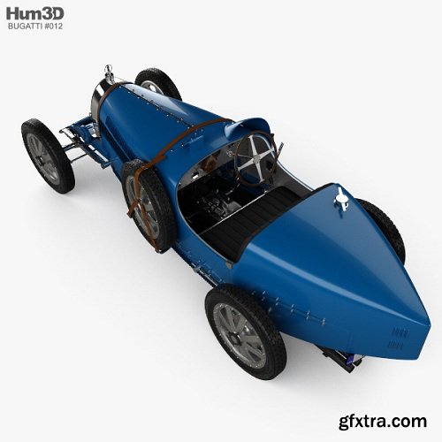 Bugatti Type 35 with HQ interior 1924 3D model