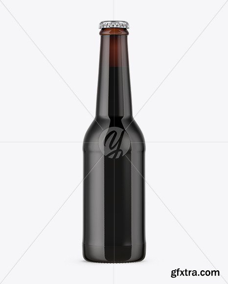 Amber Glass Bottle Mockup 48160