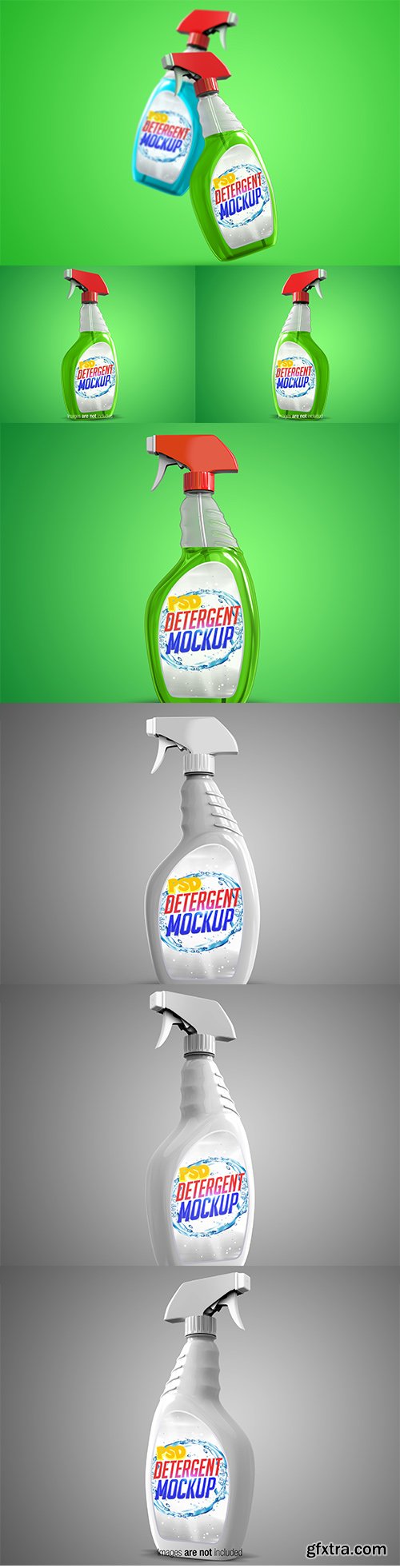 White and Trasparent Cleaning Spray PSD Mock up Pack