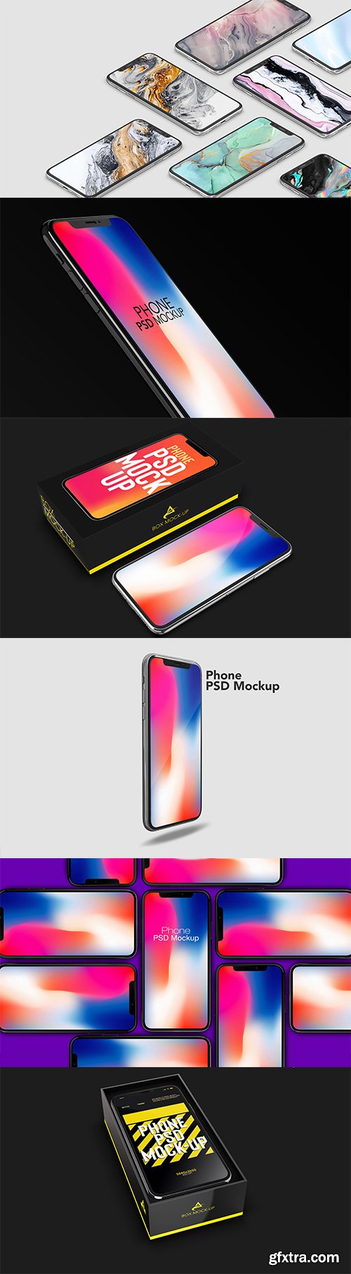 Iphone X PSD Mockup Pack
