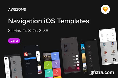 Awesome iOS UI Kit - Navigation Vol. 2 (Sketch) Awesome iOS UI Kit - Navigation Vol. 2 (Sketch)
