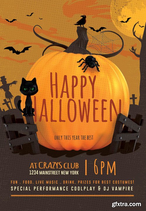 Happy halloween party - Premium flyer psd template