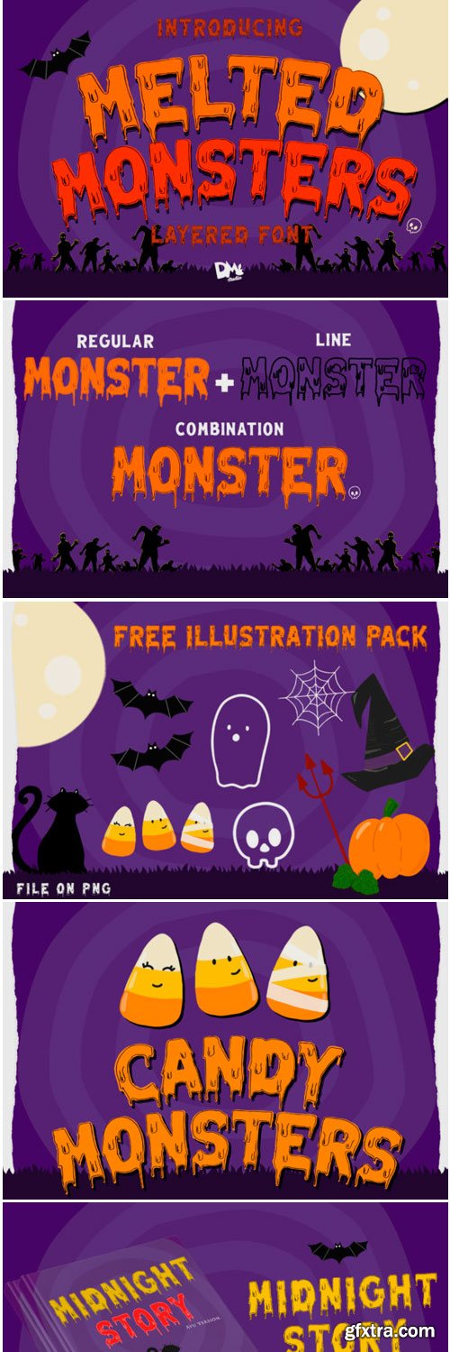 Melted Monster Font GFxtra