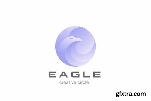 Eagle Logo Circle shape