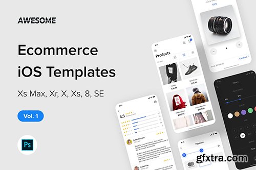 Awesome iOS UI Kit - Ecommerce Vol. 1 (Photoshop) Awesome iOS UI Kit - Ecommerce Vol. 1 (Photoshop)