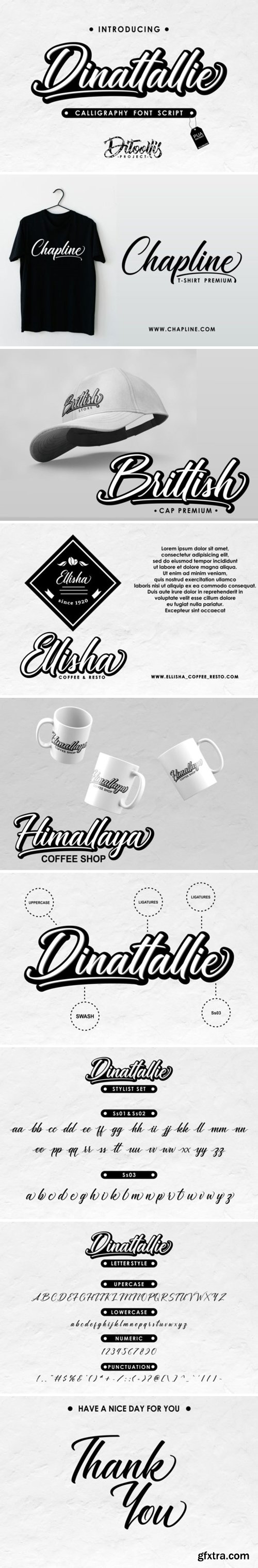 Fontbundles - Dinattallie Font 346348