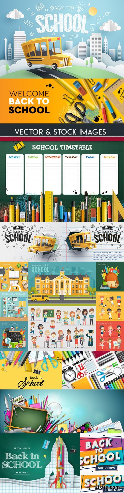 Back to school and accessories collection illustration 27