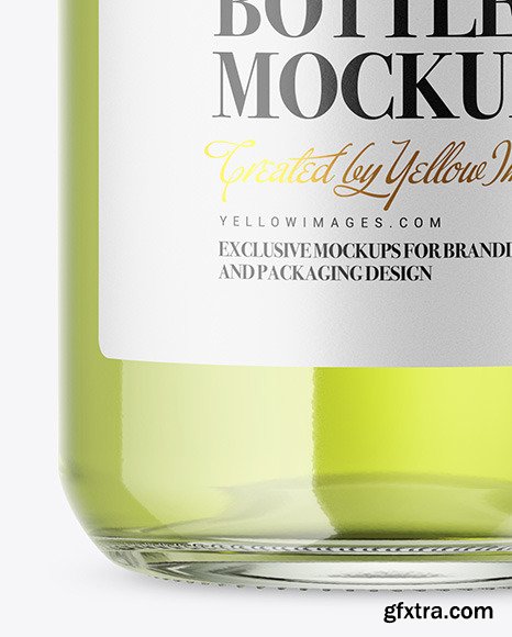 Clear Glass Bottle Mockup 48258