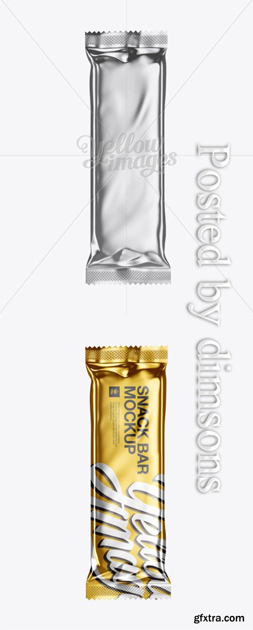Metallic Snack Bar Mockup 12965 Metallic Snack Bar Mockup 12965