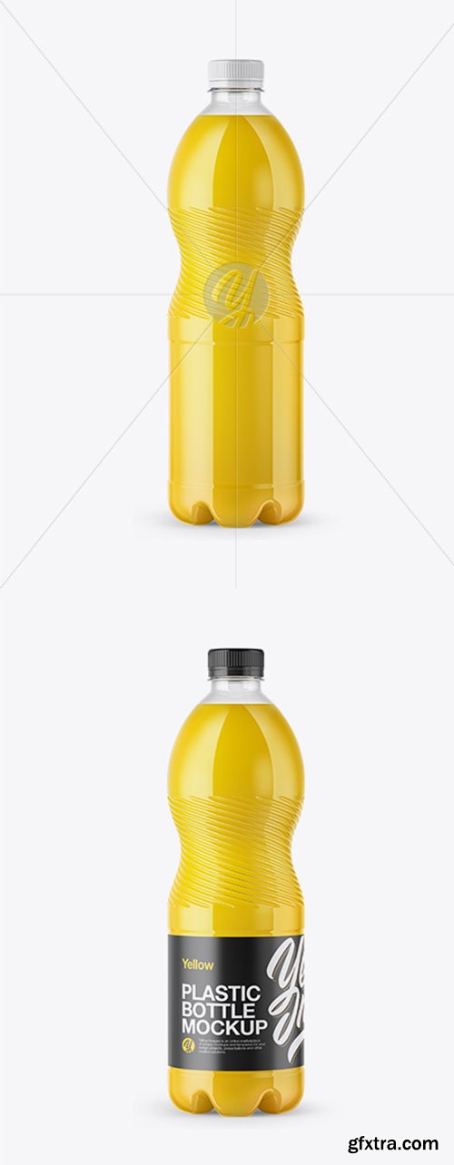 Orange Juice Plastic Bottle Mockup 25209