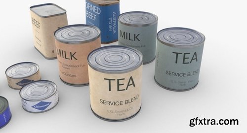 Cgtrader - Australian Combat Rations WWII Low-poly 3D model