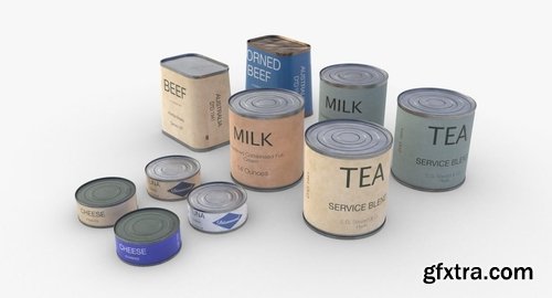 Cgtrader - Australian Combat Rations WWII Low-poly 3D model