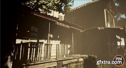 Cgtrader - UE4 Abandoned wooden house modular V02Pro Updated 009 Low-poly 3D model