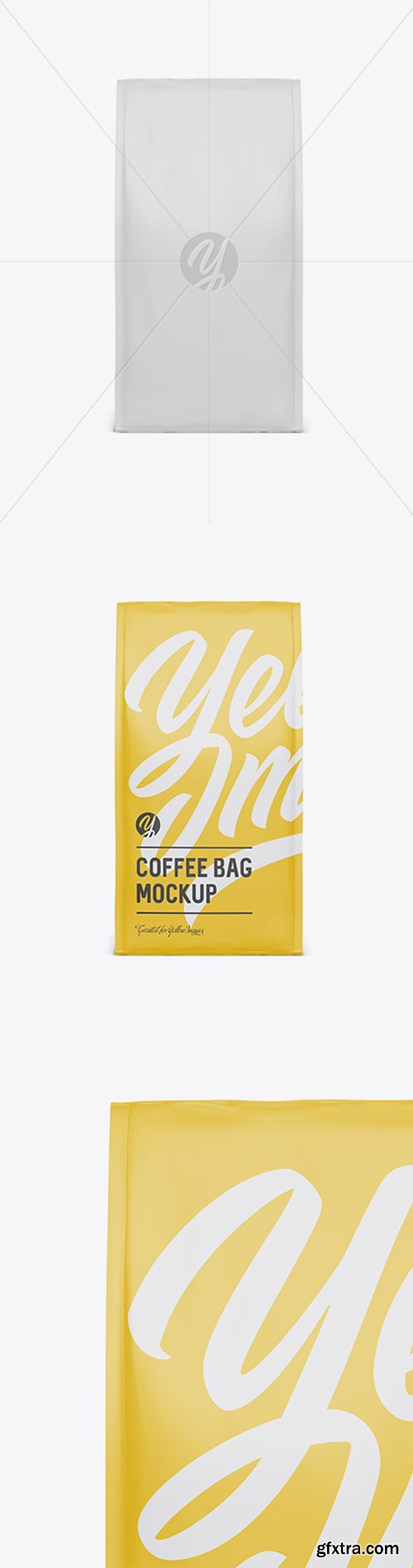 Matte Coffee Bag Mockup - Front View 23770