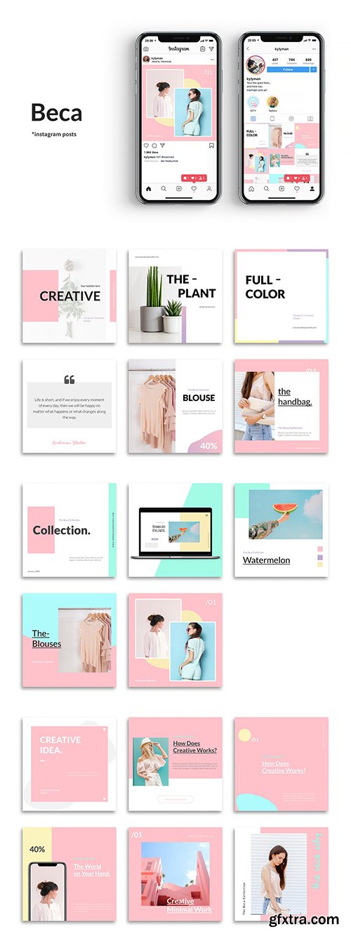Beca - Instagram Posts Template Beca - Instagram Posts Template