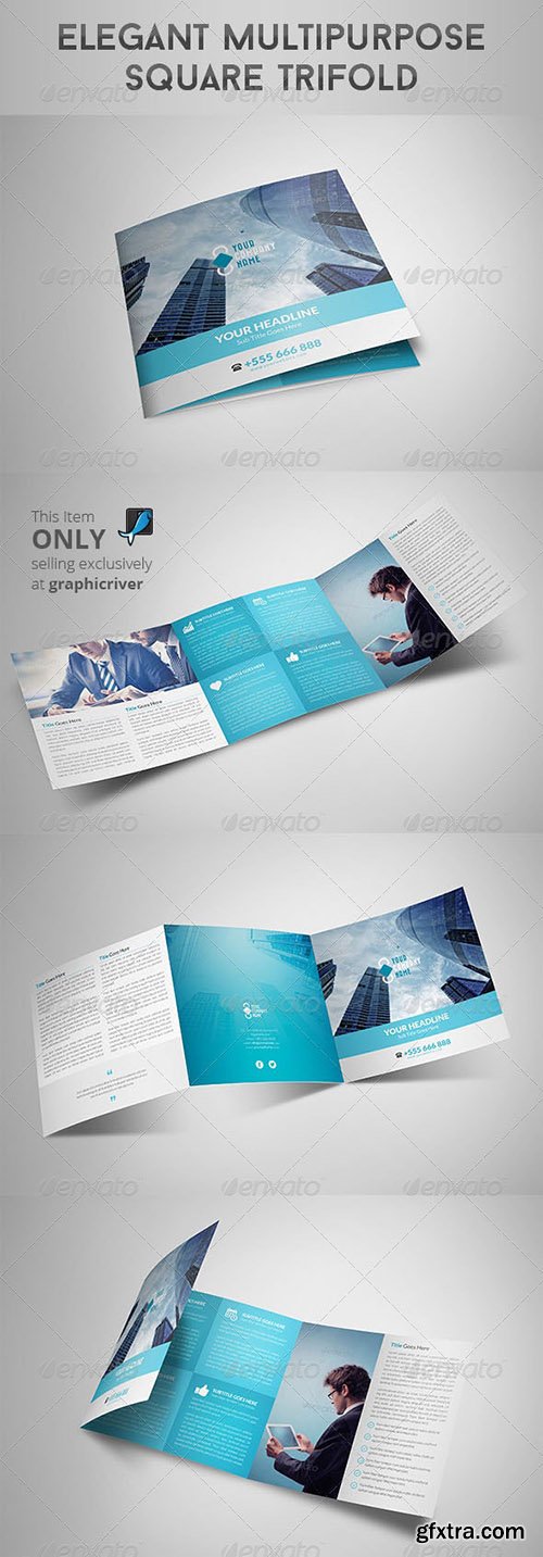 Elegant Multipurpose Square Trifold 8519574 Elegant Multipurpose Square Trifold 8519574