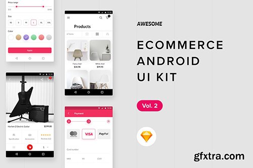 Android UI Kit - Ecommerce Vol. 2 (Sketch) Android UI Kit - Ecommerce Vol. 2 (Sketch)