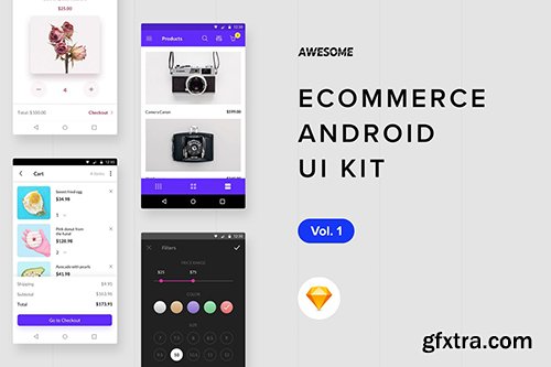 Android UI Kit - Ecommerce Vol. 1 (Sketch) Android UI Kit - Ecommerce Vol. 1 (Sketch)