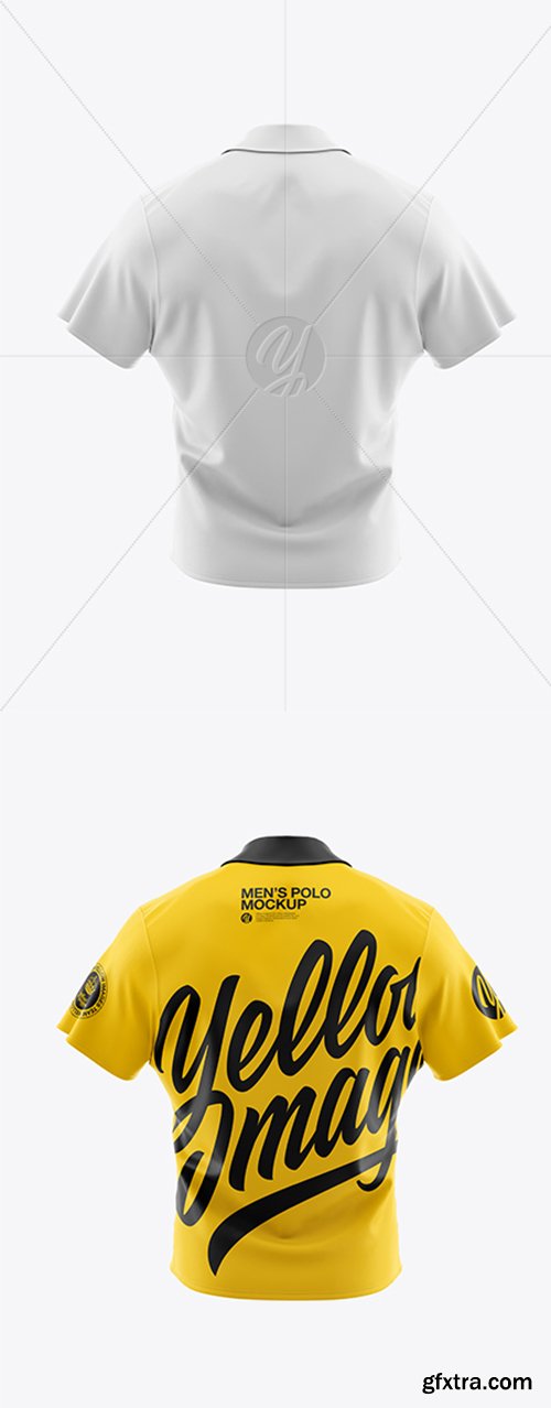 Men’s Polo Shirt Mockup (Back View) 22624 » GFxtra