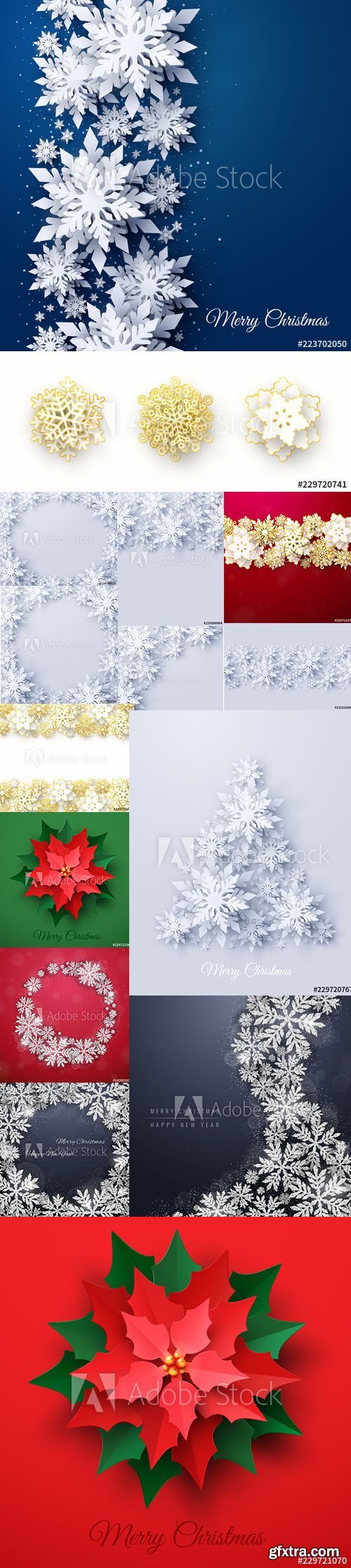 Vector set of New Year 2020 and Christmas Design Backgrounds Vol4