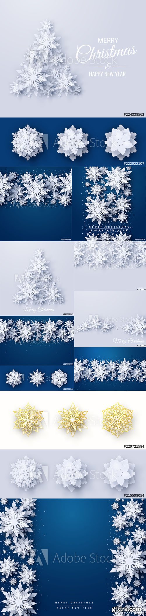 Vector set of New Year 2020 and Christmas Design Backgrounds Vol2