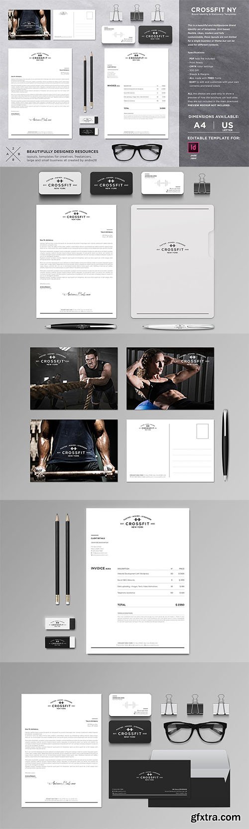 Crossfit Identity & Invoice Template Crossfit Identity & Invoice Template