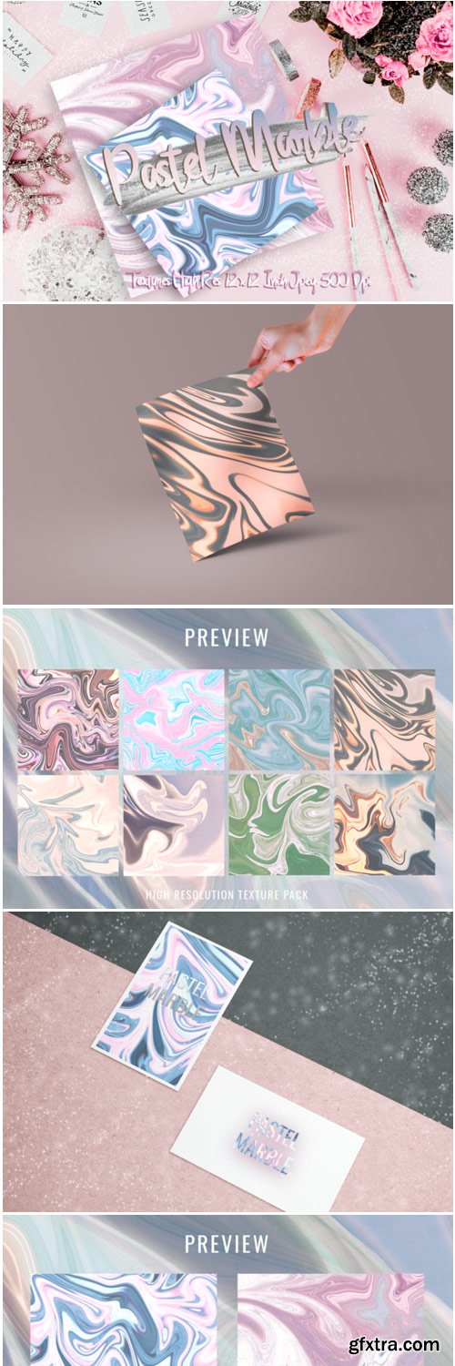 Pastel Marble Digital Paper Textures 1758519